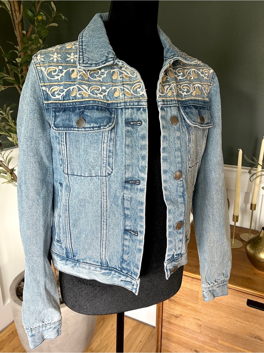 Rebecca Minkoff Verona Embroidered Denim Jacket